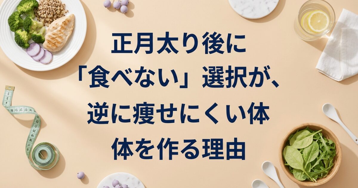 正月太り後に「食べない」選択が、逆に痩せにくい体を作る理由