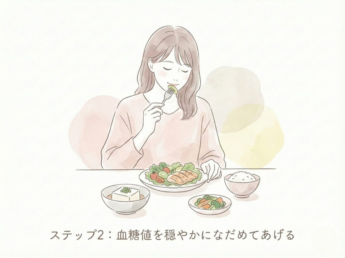 ステップ2:血糖値を穏やかになだめてあげる